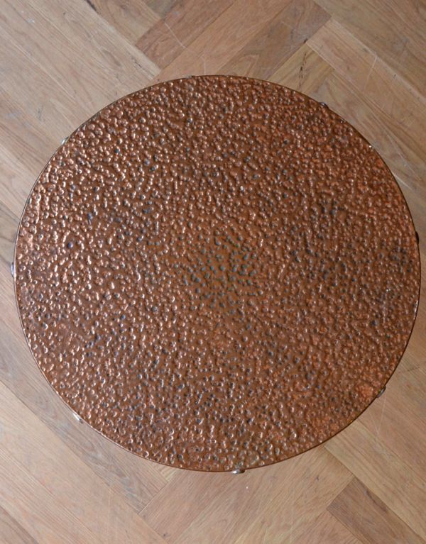 ロイドテーブル　アンティーク家具　1960年代のアンティーク パブ テーブル。真ん丸の天板です。(k-550-f)