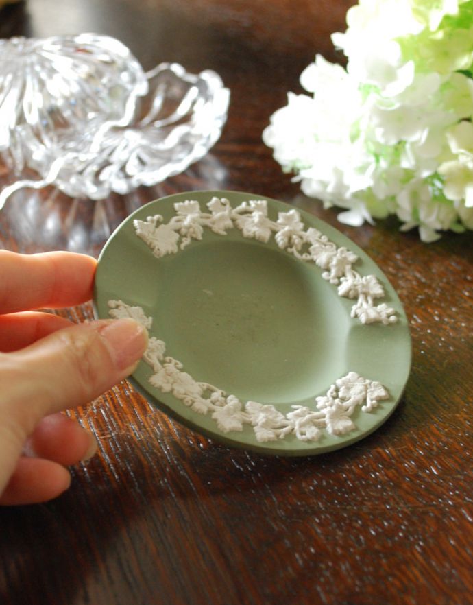 アンティークウェッジウッド、ジャスパーウェアのアッシュトレイ（灰皿