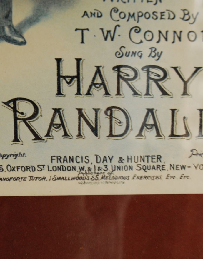 アンティーク その他の雑貨 アンティーク雑貨 イギリスから届いたアンティークアートフレーム(HARRY RANDALL)。アンティークの家具達にもすんなり馴染むデザインです。(m-1444-z)