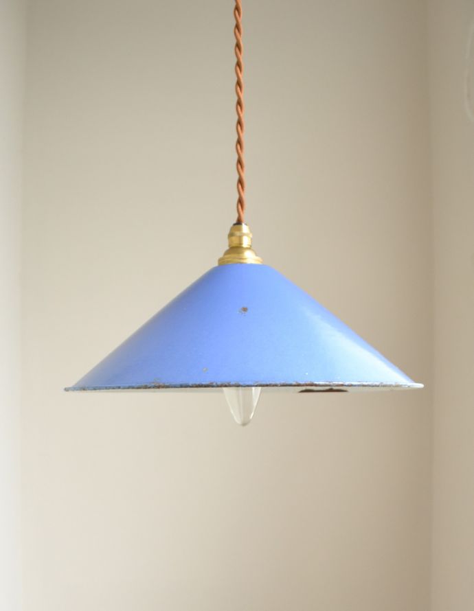 希少 ビンテージ ホーロー照明 フランス ビンテージ ホーローライト