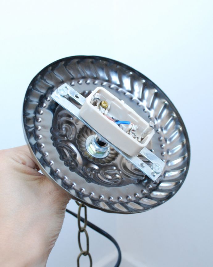 ペンダントライト 照明・ライティング アンティークリプロダクション ステンドグラスランプA(コード・E26球付き・ギャラリーなし)。引掛けシーリングタイプでお届けいたします。(m-1574-z)