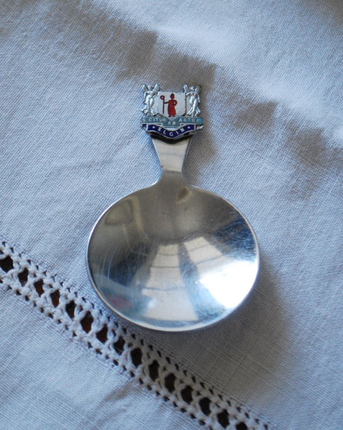 アンティーク シルバー製 アンティーク雑貨 ティータイムを楽しむアンティーク雑貨、キャディスプーン。実際に使っていただけますが、ディスプレイしてあっても可愛いアイテムです。(m-1699-z)