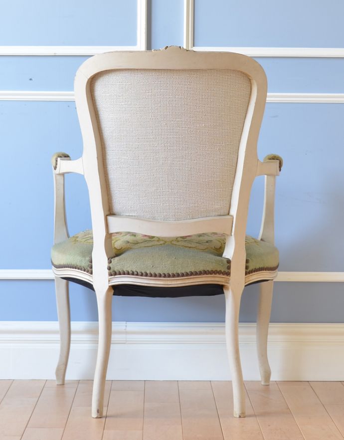 フランス生まれのサロンチェア、アンティークプチポワンチェア(m-367-c