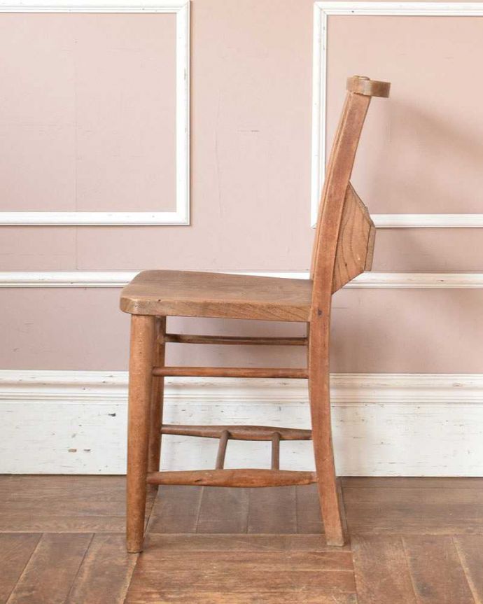 教会で使われていたアンティークチェア、聖書BOX付きチャーチチェア(m