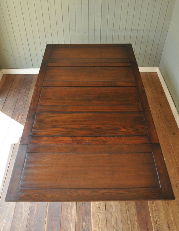 ロイドテーブル　アンティーク家具　イギリスのアンティーク家具、脚がお洒落なドローリーフテーブル（ダイニングテーブル）。天板もピカピカにお直ししました。(m-450-f)