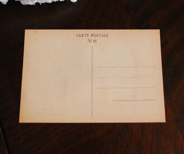 インテリア本・ポストカード インテリア雑貨 アンティーク風ボタニカルポストカード(RENONCULACEES)。裏はこんな感じです。(n13-004-2)