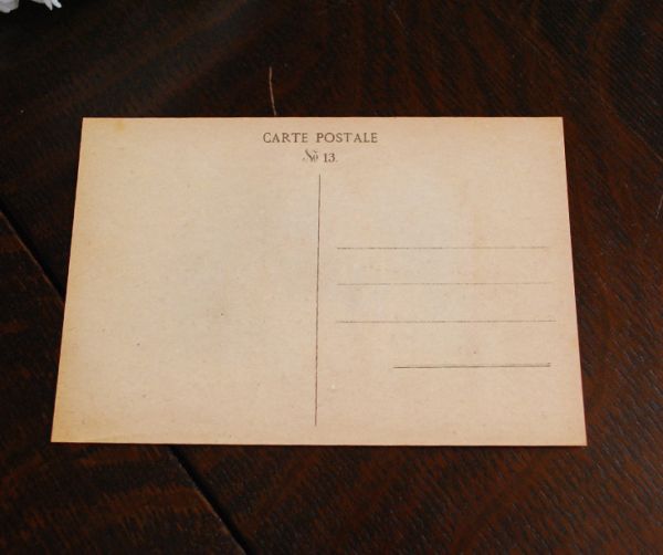 インテリア本・ポストカード インテリア雑貨 アンティーク風ボタニカルポストカード(OMBELLIFERES)。裏はこんな感じです。(n13-004-5)