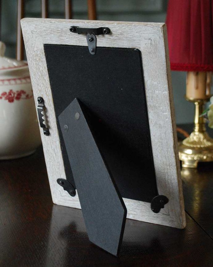 リビング雑貨 インテリア雑貨 ホワイトウォッシュフレーム レクタングル サンドブラストB。縦にしても横にしても使用できます。(n7-097)