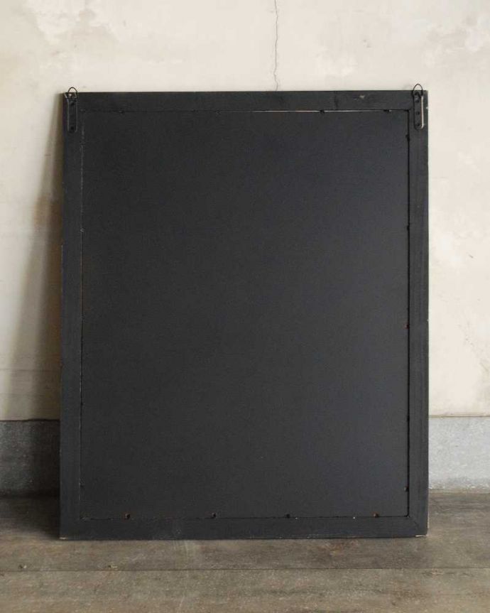 リビング雑貨　インテリア雑貨　キャンバスブロカントフレーム　少年＆猫。裏面はこんな感じです。(n7-101)