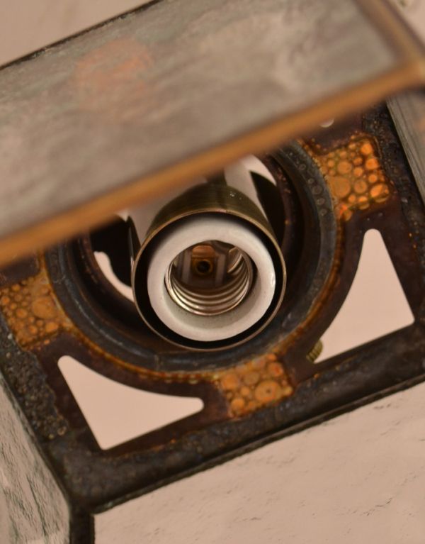 ペンダントライト　照明・ライティング　立方体型がお洒落、フレスコガラスのシーリングライト（電球セット）。日本球対応のシーリングライトです。(pl-128)