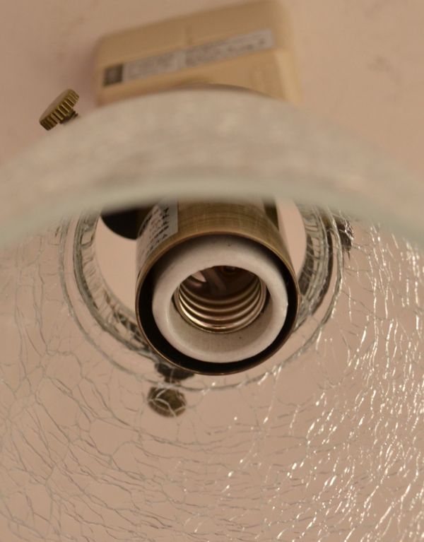 ペンダントライト 照明・ライティング クラックガラスのアンティーク風のシーリングライト(電球セット)。日本球対応のシーリングライトです。(pl-131)