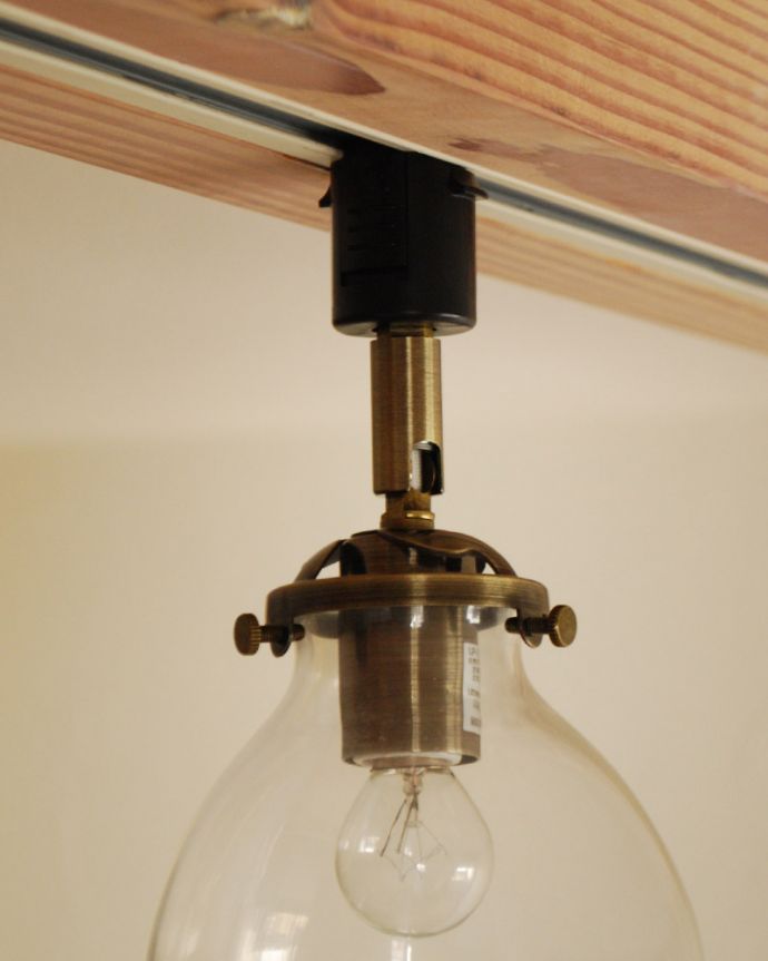 スポットライト　照明・ライティング　クリアのガラスボール（ダクトレール専用スポットライト）（電球なし）。ダクトレール専用スポットライトです。(pl-162)