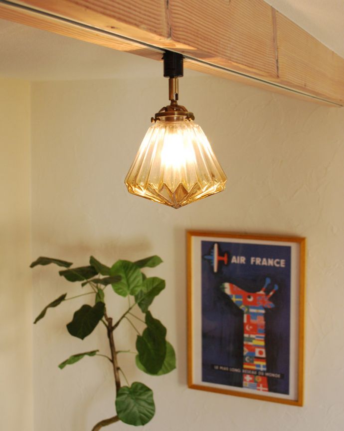 スポットライト 照明・ライティング アンバーカラーのスポットライト(ダクトレール専用)(電球なし)。天井や壁に映りだされる陰影も美しく、夜が来るのが待ち遠しくなってしまうスポットライトです。(pl-164)