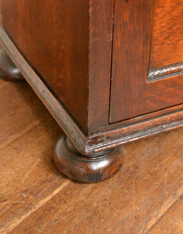 アンティークのキャビネット　アンティーク家具　イギリスのアンティーク家具、ガラス扉のブックケース（本棚）。きちんと支えます。(q-428-f)