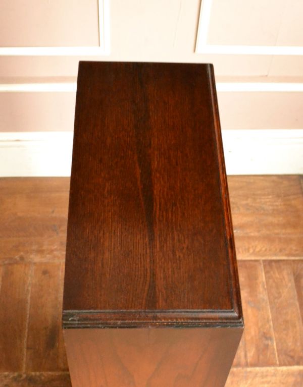 アンティーク家具　アンティークの収納家具、本棚におススメのブックシェルフ。ピカピカにお直ししました。(q-429-f)