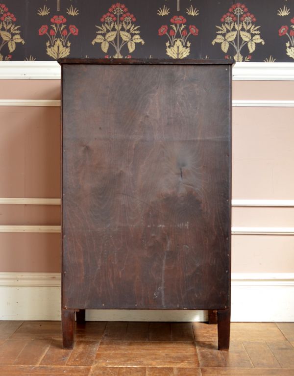 アンティーク家具　アンティークの英国家具、華やかなライティングビューロー。きちんとメンテナンスしてあるので、裏側もキレイです。(q-433-f)