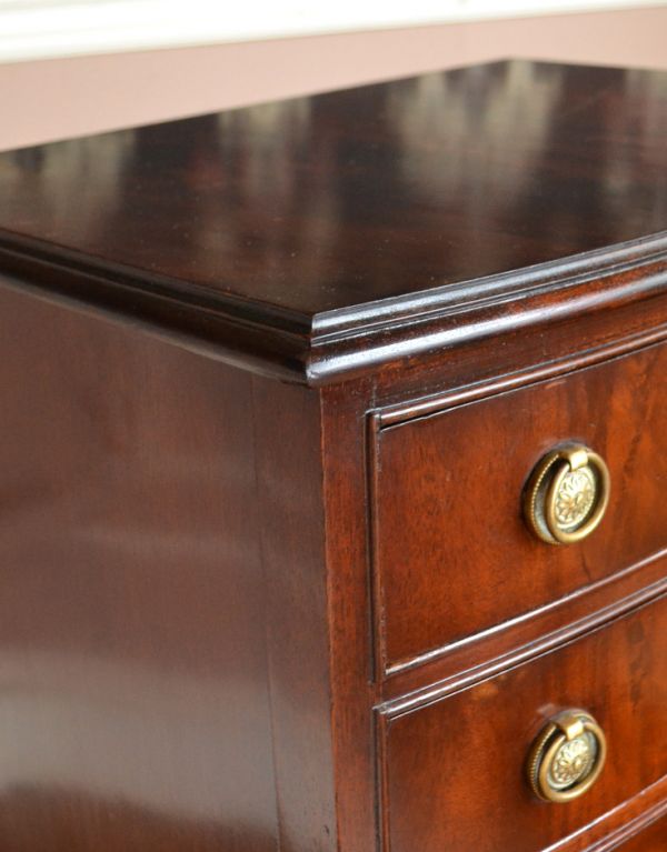 アンティークのチェスト アンティーク家具 アンティークのチェスト(トールボーイ)、英国のチェストオブドロワーズ。品のあるマホガニー材の色合い。(q-527-f)