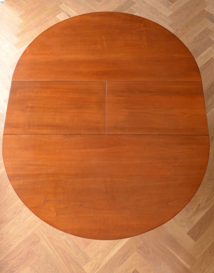 ロイドテーブル　アンティーク家具　Nathan（ネイサン）社の伸張式のダイニングテーブル５点セット、ヴィンテージ家具。天板もピカピカにお直ししました。(q-609-f)