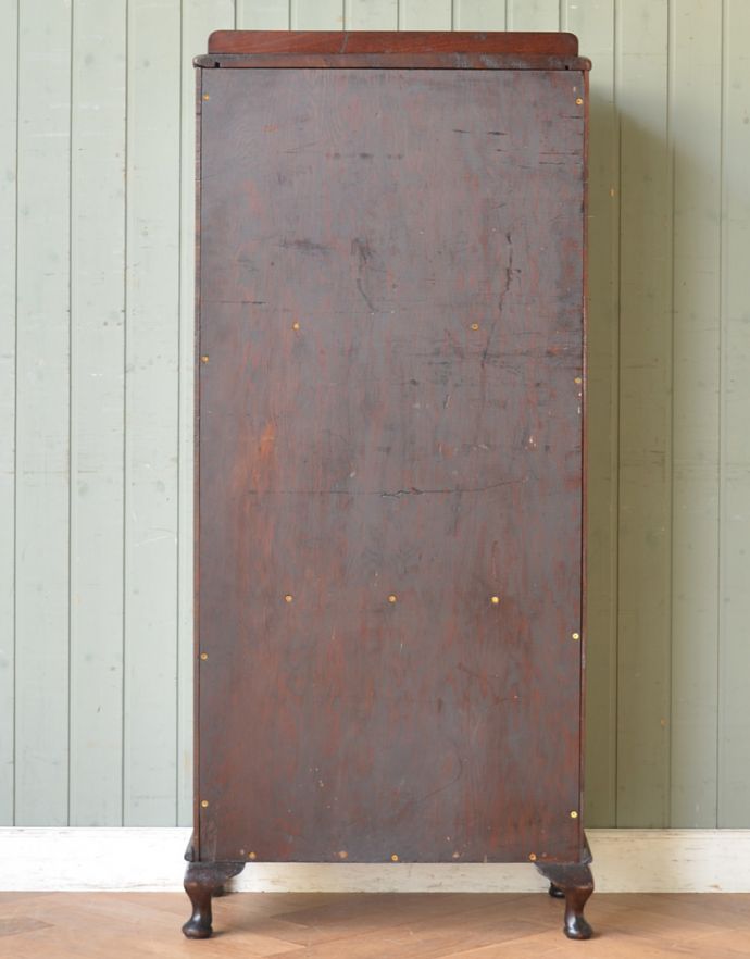 アンティークのキャビネット　アンティーク家具　マホガニー材の美しい英国のアンティーク家具、ファイルキャビネット 。きちんとメンテナンスしてあるので、裏側もキレイです。(q-657-f)