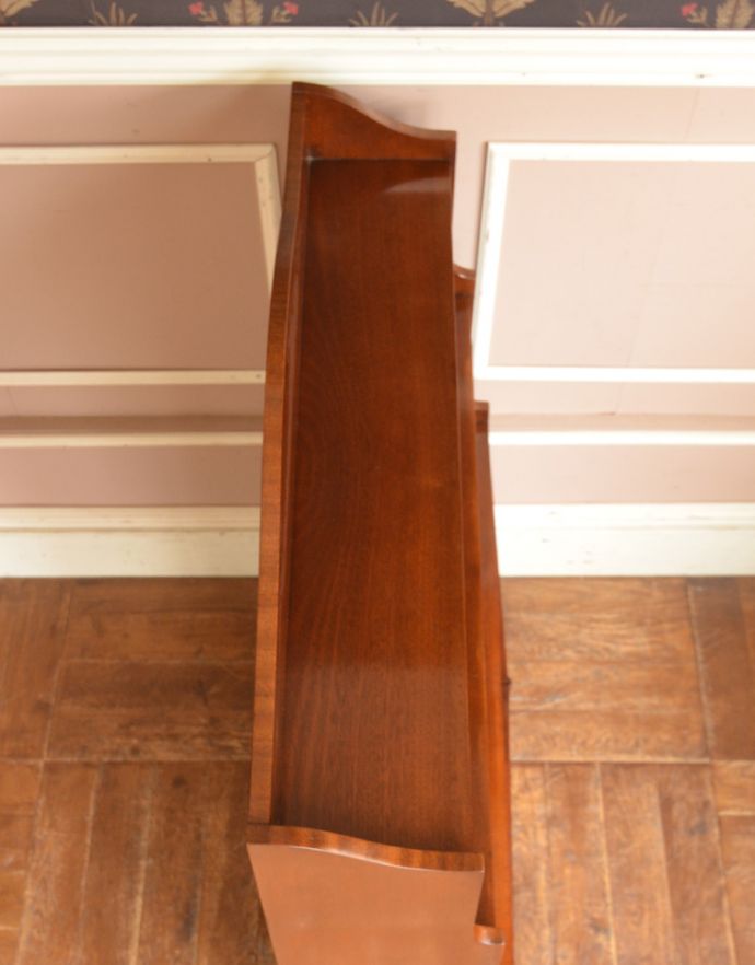 アンティークのキャビネット　アンティーク家具　書斎やリビングで使いたいアンティーク家具、スタンディングブックシェルフ（本棚） 。ピカピカにお直ししました。(q-683-f)