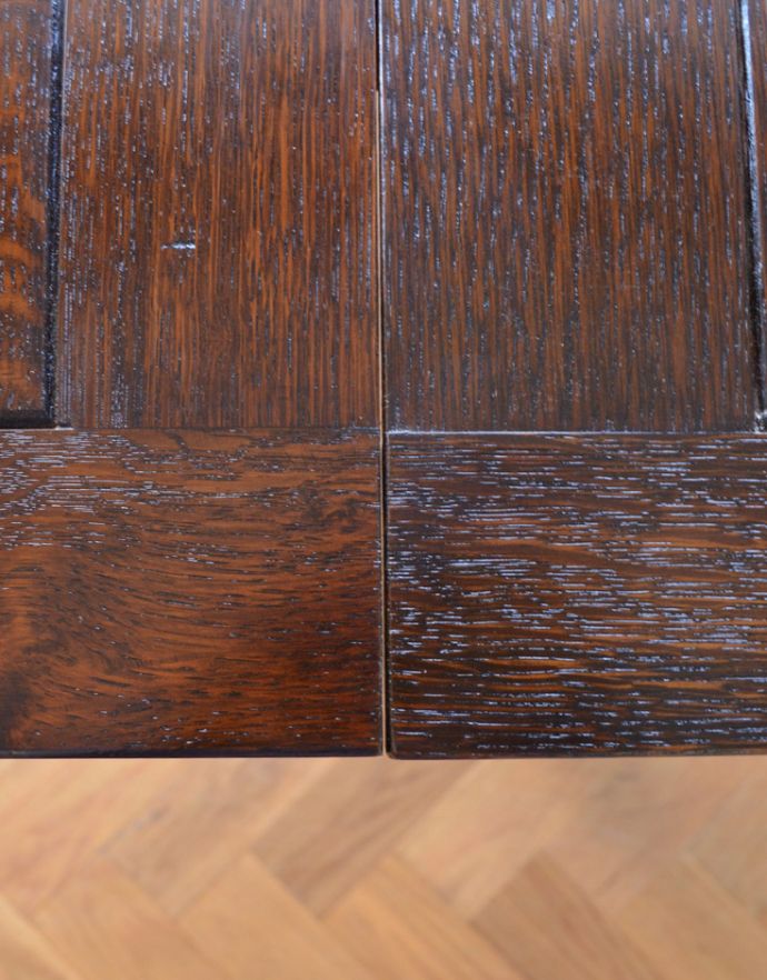 ロイドテーブル　アンティーク家具　イギリスのアンティーク家具、ツイストラインが美しいドローリーフテーブル（ダイニングテーブル）。メンテナンスをしてありますので、つなぎ目も美しいです。(q-696-f)