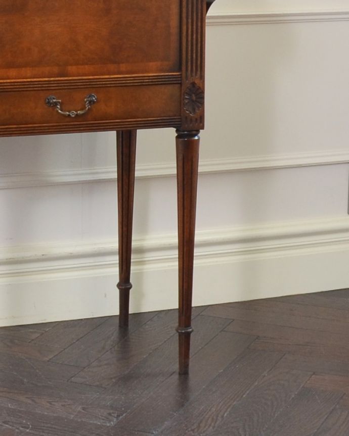 アンティークのチェスト　アンティーク家具　英国の便利なアンティーク家具、伸張式の素敵なソーイングボックス。キチンとお直ししました。(q-760-f)