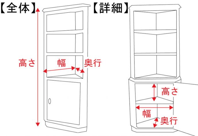 アンティークのキャビネット　アンティーク家具　素敵な英国のアンティーク家具、ウォルナット材のコーナーキャビネット（食器棚）。。(q-773-f)