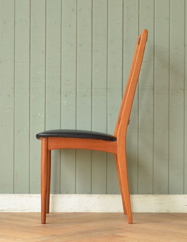 デンマーク製 ヴィンテージチーク ダイニングチェア 仕上済み デンマーク製のヴィンテージチェア、チーク材のダイニングチェア(x-400