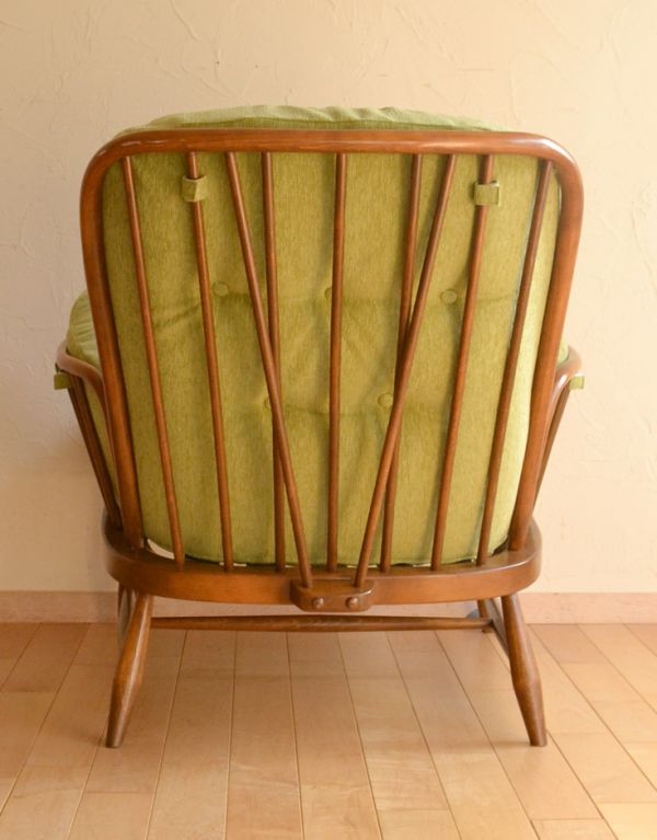 イギリスのアーコール社、アンティークソファ、1人掛けのラウンジ