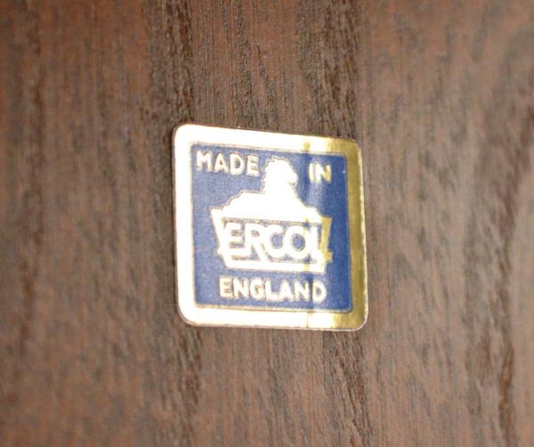 アーコールの家具 アンティーク家具 アーコールのヴィンテージ家具、キャスター付きキッチンワゴン(トローリー) 。アーコールのタグが残っていました。(x-736-f)