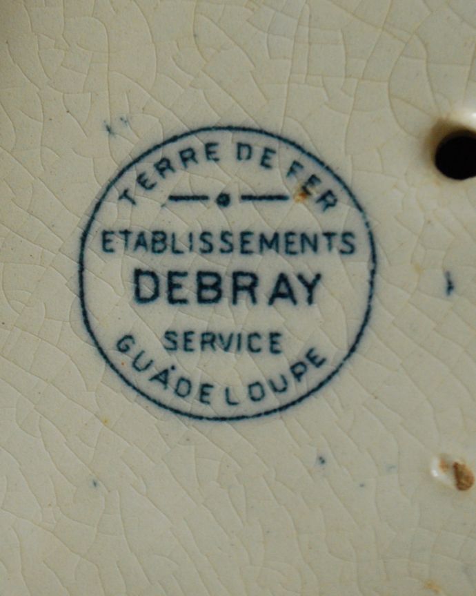 野薔薇が美しいEtablissement Debray窯製のフランス ソースボート