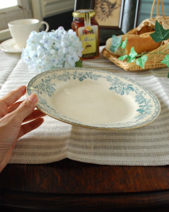 アンティーク　お皿　ディッシュ　プレート フランスで見つけたディッシュプレート、野薔薇が美しいアンティーク