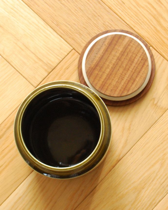 Hornsea(ホーンジー) アンティーク雑貨 ホーンジーのアンティークのキャニスター(TEA)、レイクランドグリーン。内側もキレイな状態です。(x-807-z)