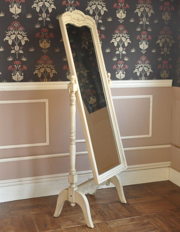 アンティーク風のシュバルミラー（姿見）(y-168-f)｜アンティーク風