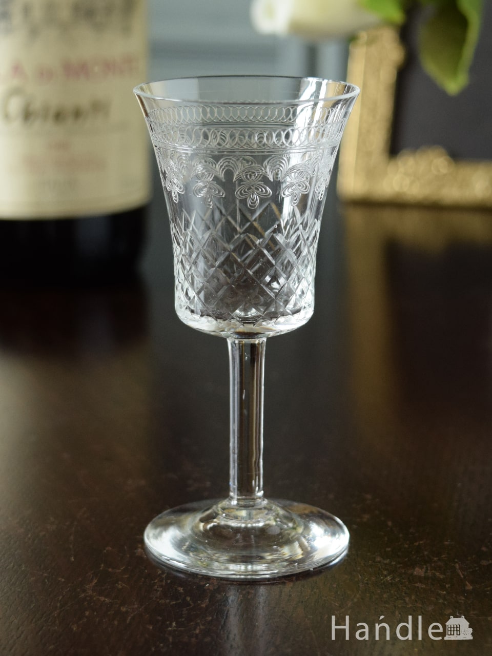 イギリスのアンティーク食器、PALL MALL社「LADY HAMILTON」シリーズの美しいグラス (m-6523-z)