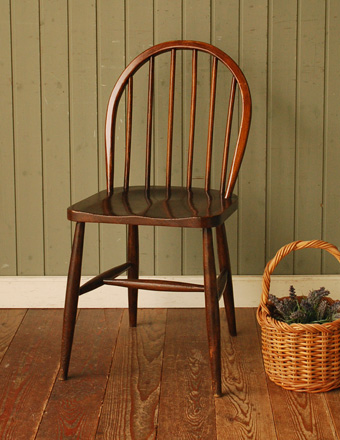 茶色の北欧スタイルの椅子、アンティーク アーコール フープバックチェア （６本・まっすぐ・タグ有り） (ear-6m-ct)