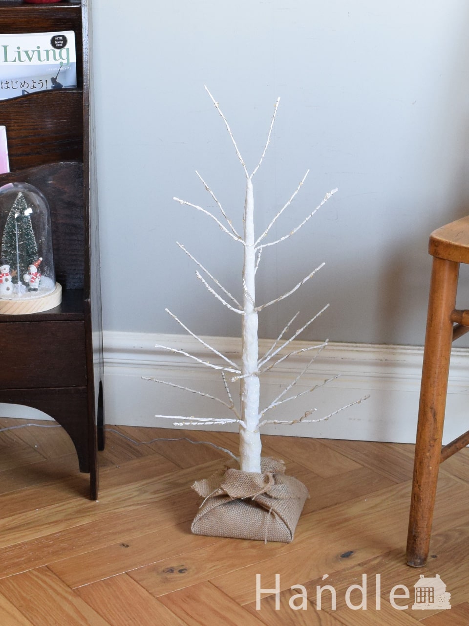 おしゃれなクリスマスツリー、LEDイルミネーションツリー(ホワイト・S)（リモコン付き） (cm-267)