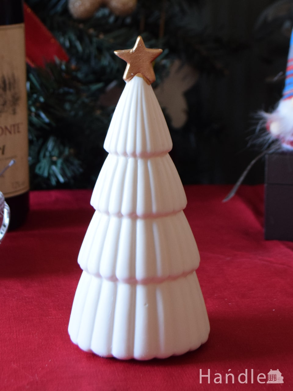 LEDライトが付いたおしゃれなツリー、セラミック製のクリスマスツリー（LEDライト付き・Sサイズ） (cm-285)