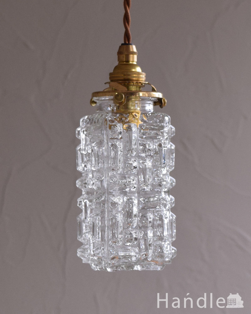 イギリスのアンティーク照明、宝石のように美しいペンダントライト（コード・シャンデリア電球・ギャラリーA付き） (k-1765-z)