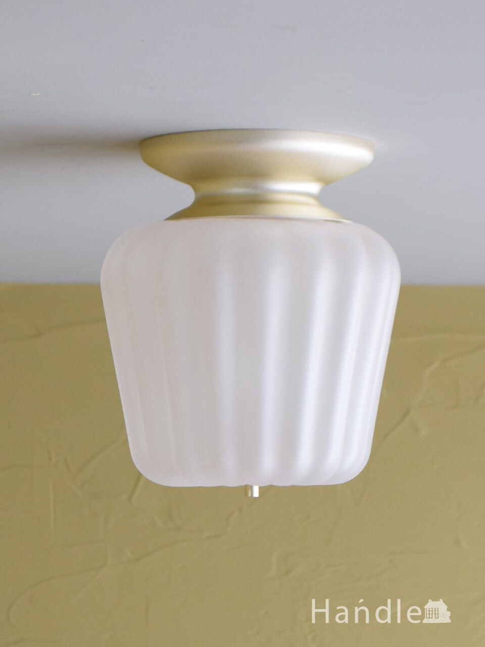 おしゃれな天井付け照明、ガラスシェード付きのシーリングライト(E17型LED電球付き) (pl-405)