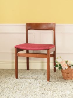 アンティークチェア・椅子  北欧スタイルのビンテージチェア、チーク材のオシャレなダイニング椅子