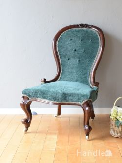 アンティークチェア・椅子  イギリスで見つけたアンティークの椅子、座り心地の良いおしゃれなナーシングチェア