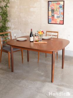 アンティーク家具  G-planの伸長式ダイニングテーブル、北欧スタイルのおしゃれなエクステンションテーブル