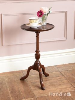 英国アンティークのおしゃれなテーブル、気軽に使えるマホガニー材のワインテーブル