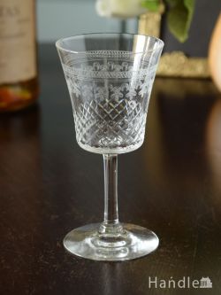 イギリスのアンティークグラス、パルマル社「レディ・ハミルトン」シリーズのグラス 