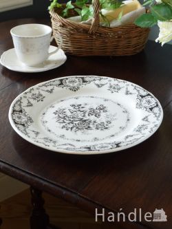 インテリア雑貨 プレート皿 フランスのおしゃれな食器、コントワール・ドゥ・ファミーユのディナープレート（CLOTHILDE）26cm