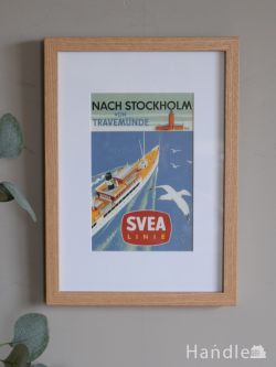 インテリア雑貨  北欧スタイルのおしゃれなアートフレーム「スペアライン船の旅　1955年代」（Penco広告代理店）