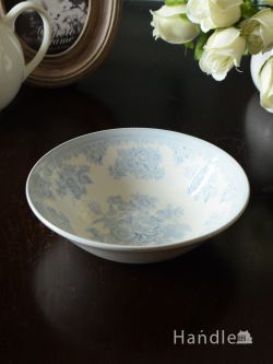 インテリア雑貨 プレート皿 英国バーレイ社の陶磁器、ブルーアジアティックフェザンツのスープボウル