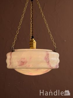 照明おしゃれ シャンデリア アンティークのおしゃれな照明器具、イギリスから届いたアンティークハンギングボウル（Ｅ26球付）
