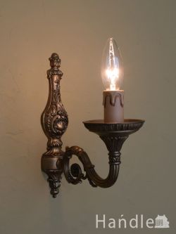 アンティークの壁付け照明、イギリスで見つけたおしゃれな真鍮製ウォールシャンデリアランプ